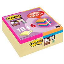 PROMO PACK 18+6 in omaggio Post-itÂ Super Sticky colorati 654