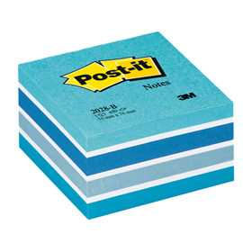 BLOCCO CUBO 450foglietti Post-itÂ 76x76mm 2028-B PASTELLO BLU