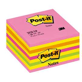 BLOCCO CUBO 450foglietti Post-itÂ 76x76mm 2028-NP NEON ROSA