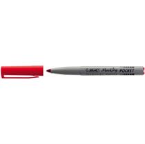SCATOLA 12 MARCATORI POCKET 1445 ROSSO P.TONDA PERMANENTE BIC