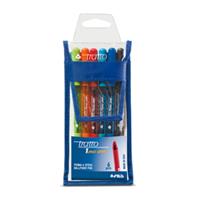 BUSTA 6 PENNA SFERA TRATTO 1grip 1,0mm COLORI ASSORTITI