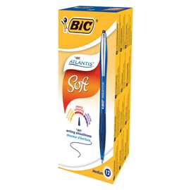 SCATOLA 12 PENNE SFERA SCATTO BICÂATLANTIS PREMIUM clip metal 1,0MM