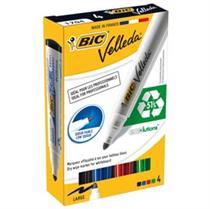 ASTUCCIO 4 MARCATORI P.TONDA Whiteboard VELLEDA 1701 Recycled BIC