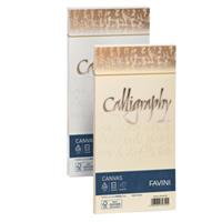 25 BUSTE CALLIGRAPHY CANVAS 110X220MM 100GR 01 BIANCO