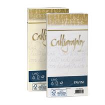 25 buste CALLIGRAPHY LINO 120gr 110x220mm bianco FAVINI