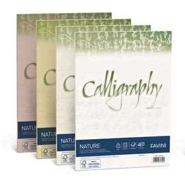 Carta CALLIGRAPHY NATURE A4 50fg 120gr oliva FAVINI