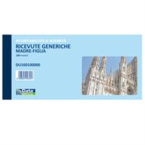 Blocco ricevute generiche madre-figlia 100 copie 10x21,5cm DU1601000