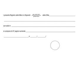 REGISTRO MERCI IN DEPOSITO 50FG 31X24,5 E2279