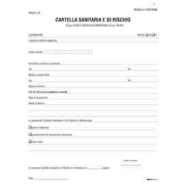 CARTELLA SANITARIA DI RISCHIO per lavoratori esposti ad agenti cance
