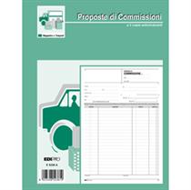 BLOCCO COPIA COMMISSIONI 29,7X21cm 50fg 2 copie autoric. E5236A EDIP