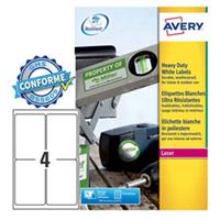Poliestere adesivo L4774 bianco 20fg A4 99,1x139mm (4et/fg) laser Av