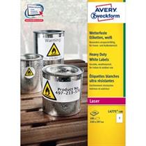 Poliestere adesivo L4775 bianco 100fg A4 210x297mm (1et/fg) laser Av