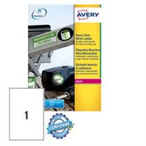Poliestere adesivo L4775 bianco 20fg A4 210x297mm (1et/fg) laser Ave