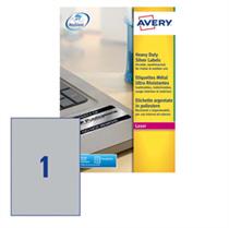 Poliestere adesivo L6013 argento 20fg A4 210x297mm (1et/fg) laser Av