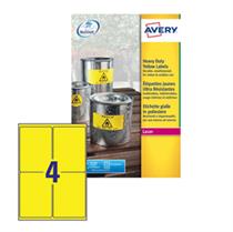 Poliestere adesivo L6127 giallo fluo 20fg A4 99,1x139mm (4et/fg) las