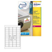 Poliestere adesivo extra L6140 bianco 20fg 45,7x25,4mm (40et/fg) las