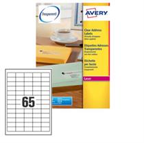 Poliestere adesivo L7551 trasparente 25fg A4 38,1X21,2mm (65et/fg) l