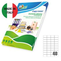 Etichetta adesiva LP4W bianca 100fg A4 52x30mm (40et/fg) Laser Tico