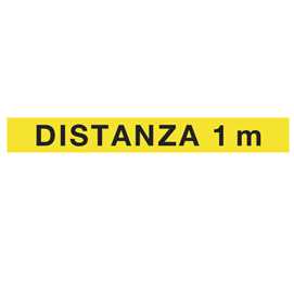 Striscia adesiva da terra in PVC 120x15cm DISTANZA 1 m