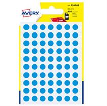 Blister 490 etichetta adesiva tonda PSA blu Ã˜8mm Avery