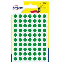Blister 490 etichetta adesiva tonda PSA verde Ã˜8mm Avery