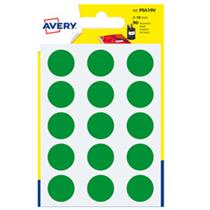 Blister 90 etichetta adesiva tonda PSA verde Ã˜19mm Avery