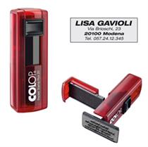Timbro Pocket Stamp Plus 20 14x38mm 4righe autoinchiostrante rosso C