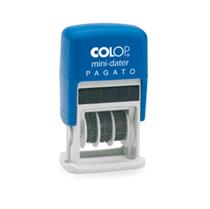 Timbro mini S160/L1 DATARIO + PAGATO 4mm autoinchiostrante COLOP