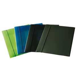 CARTELLINA CON ELASTICO EKO U110 TRASPARENTE VERDE