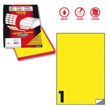 Etichetta adesiva C/503 giallo fluo 100fg A4 210x297mm (1et/fg) Mark