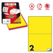 Etichetta adesiva C/509 giallo fluo 100fg A4 210x148mm (2et/fg) Mark