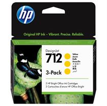 Confezione da 3 cartucce di inchiostro HP giallo DesignJet HP 712 da