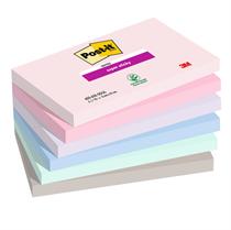 BLOCCO 90 foglietti Post-it 76x127mm colori assortiti -conf. 6pz