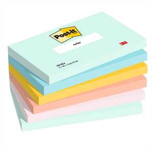 BLOCCO 100foglietti 76x127 colori assortiti conf.6pezzi