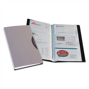 Portabiglietti da visita -120 tasche -11,4x19,2cm -Col. Silver