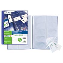 Porta biglietti da visita - 21 x 29,7 cm - 10 buste con 10 -col.Blu