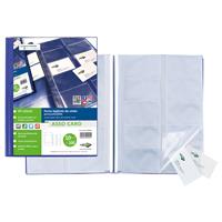 Porta biglietti da visita - 21 x 29,7 cm - 10 buste con 10 -col.Blu