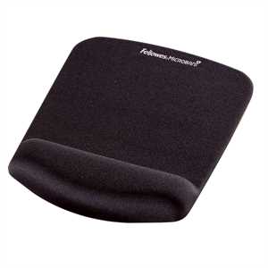 Mousepad con poggiapolsi in FoamFusion Microban PlusTouch - nero