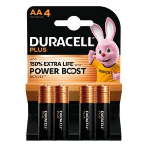 Pila stilo AA - 1,5V - Plus Powerboost - Duracell - blister 4pz
