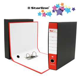 Registratore Starbox - dorso 5 cm - commerciale - rosso - Starline