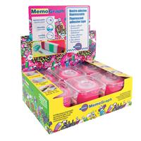 Nastro adesivo con dispenser Memograph - 50 mm x 10 m - PVC - rosa