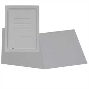 Cartelline semplici con stampa cartoncino 145 g - col. grigio