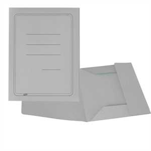 Cartelline 3 lembi - con stampa - cartoncino Manilla 200 g - grigio