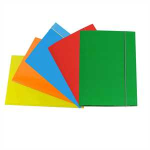 Cartellina con elastico col.assortiti A4 - dorso variabile -