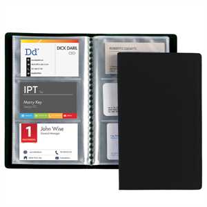 Porta biglietti da visita -20 buste con 3 tasche ciascuna 12.5x20.5
